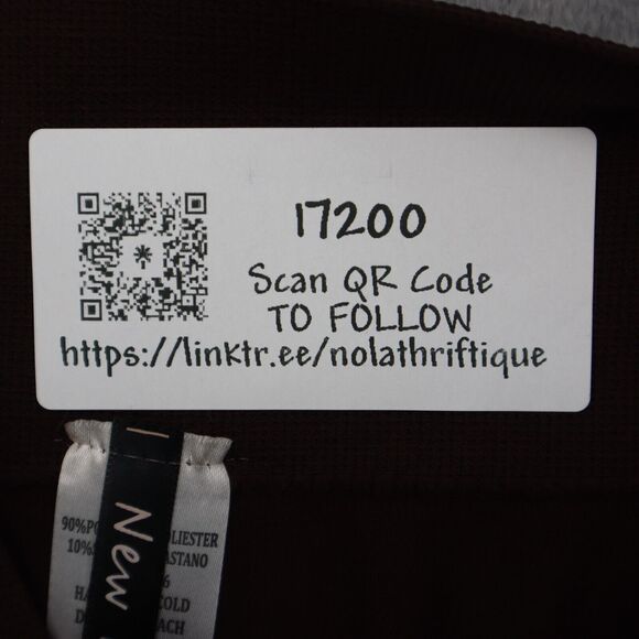 New Mix Pants Womens One Size Brown Pull On Ankle Stretch Low Rise Leggings - Picture 16 of 16